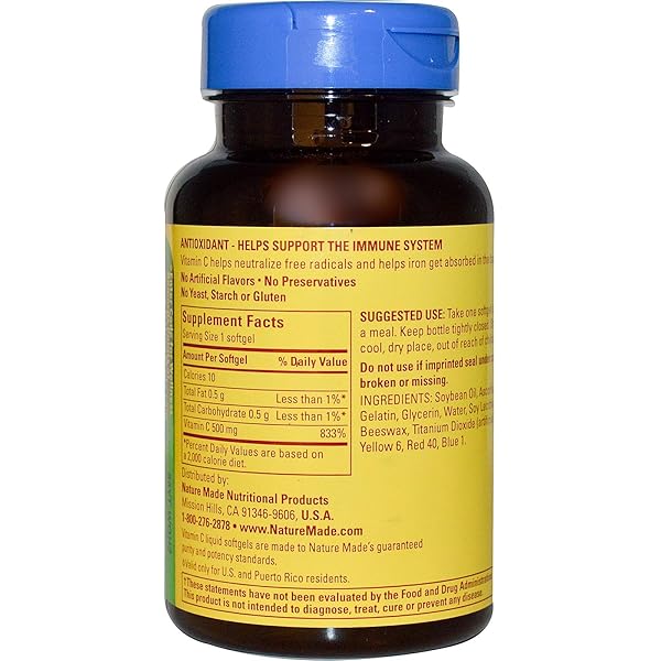 NATURE MADE VITAMIN C 500 MG SOFTGELS, 60-COUNT