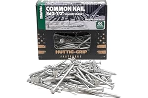 OHIY Huttig-Grip 2-1/2 in Framing Common Nail 8d Size, Outdoor Galvanized Finish, 1 lb Pack of 104 Nails