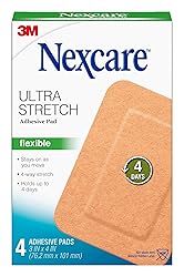Nexcare Ultra Stretch Adhesive Pads, 3 x 4 in, 4