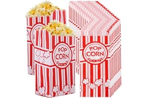 YSGLORY 300 PCS Popcorn Bags 1 Oz Small Popcorn Bags Individual Servings Bulk Pop Corn Bags for Party Popcorn Machine Christmas Movie Night Supplies
