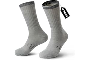 DG Hill Merino Wool Socks for Men Women - 3 or 6 Pairs 80% Wool - Hiking Socks Warm Socks Crew Style