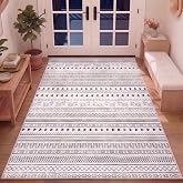 NEWBULIG Area Rug 3x5 Feet, Washable Small Carpet with Soft Low Pile &amp; Reinforced Edges, Non-Slip Backing Durable Rug for Living Room Front Door Entryway, Beige