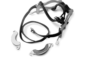 DEXSUR Horse Equine Dental Kit Speculum Horse Mouth Gag - Four Ratchet Settings, Secure Locking Mechanism, Stainless Construction, Leather Straps Included, Durable Equine Dental Kit.