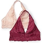 Amazon Essentials Women's Stretch Galloon Lace Halter Bralette