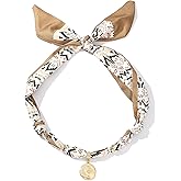 Pychee Scarf Necklace for Women Bandana Necklace with Gold Plated Pendant Heart,Cross,Moon, Fashion Jewelry Gifts