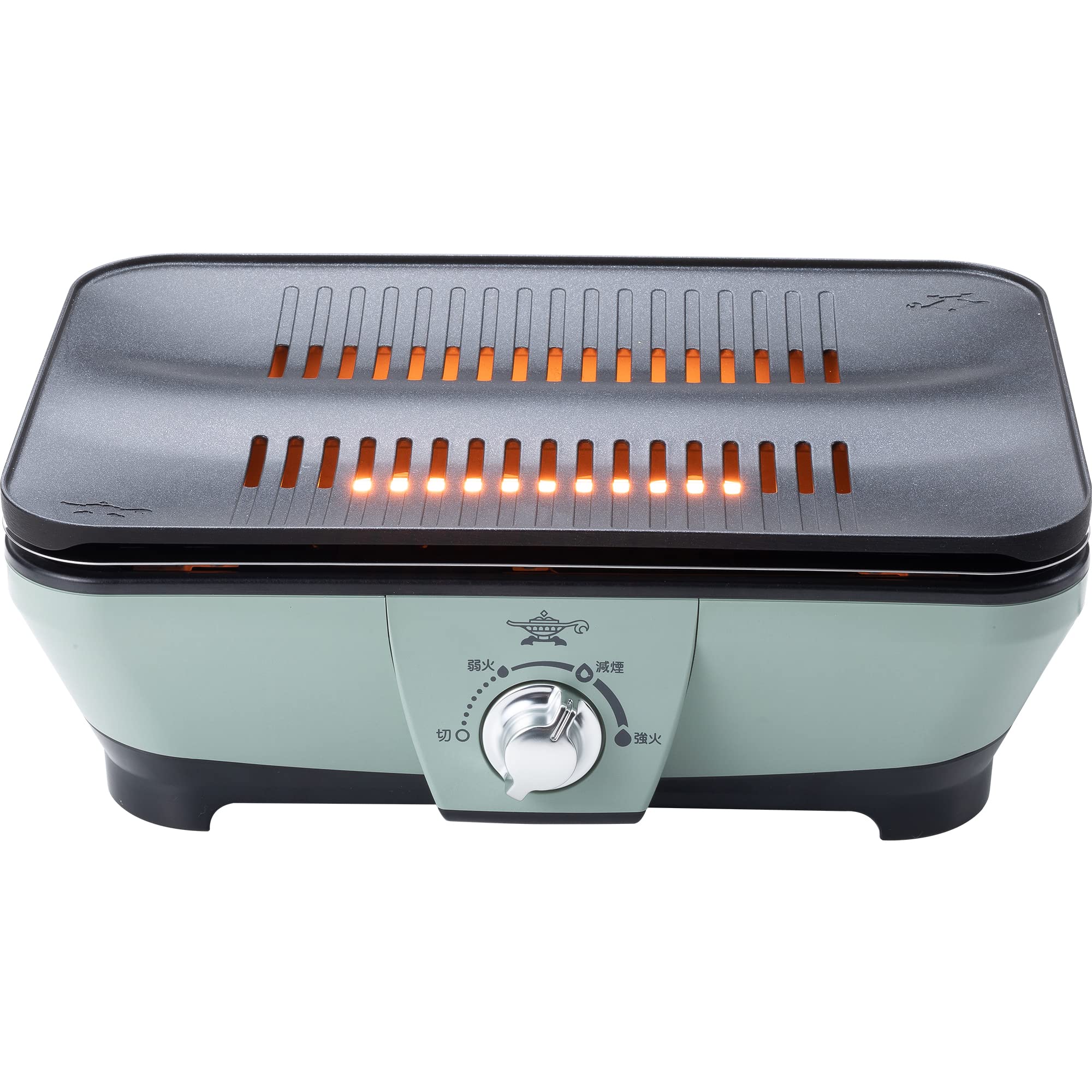 Aladdin (アラジン) グラファイト ミニグリラー ホットプレート グリルプレート 卓上 0.2秒発熱 減煙 省エネ [遠赤グラファイト 搭載] グリーン CAG-MG7A(G)商品画像