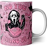 Equoza Halloween Coffee Mug, 11oz Gothic Scream Cup for Women Girls, Spooky Ceramic Mug Horror Movie Gift for Halloween Lovers