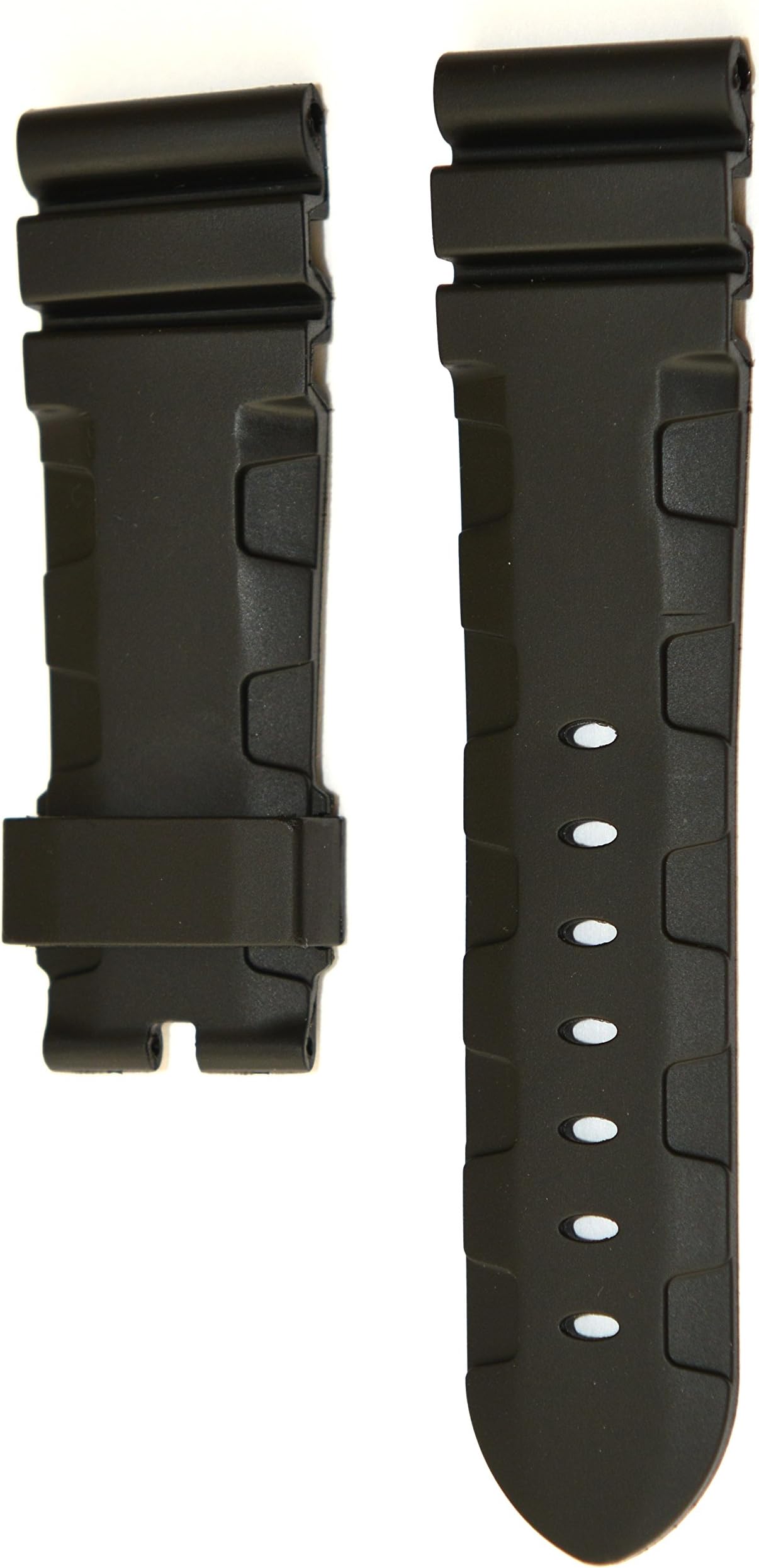 24mm Silicon Rubber Black Band Strap Replacement for Panerai
