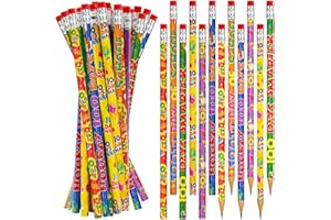 Cinrobiye 100 Pcs Happy 100th Day Pencils Bulk, Colorful 100th Day of School Wood Pencils with Erasers 100 Days of School Stationary for Student Boy Girl School Classroom Exchange Gifts Party Favors