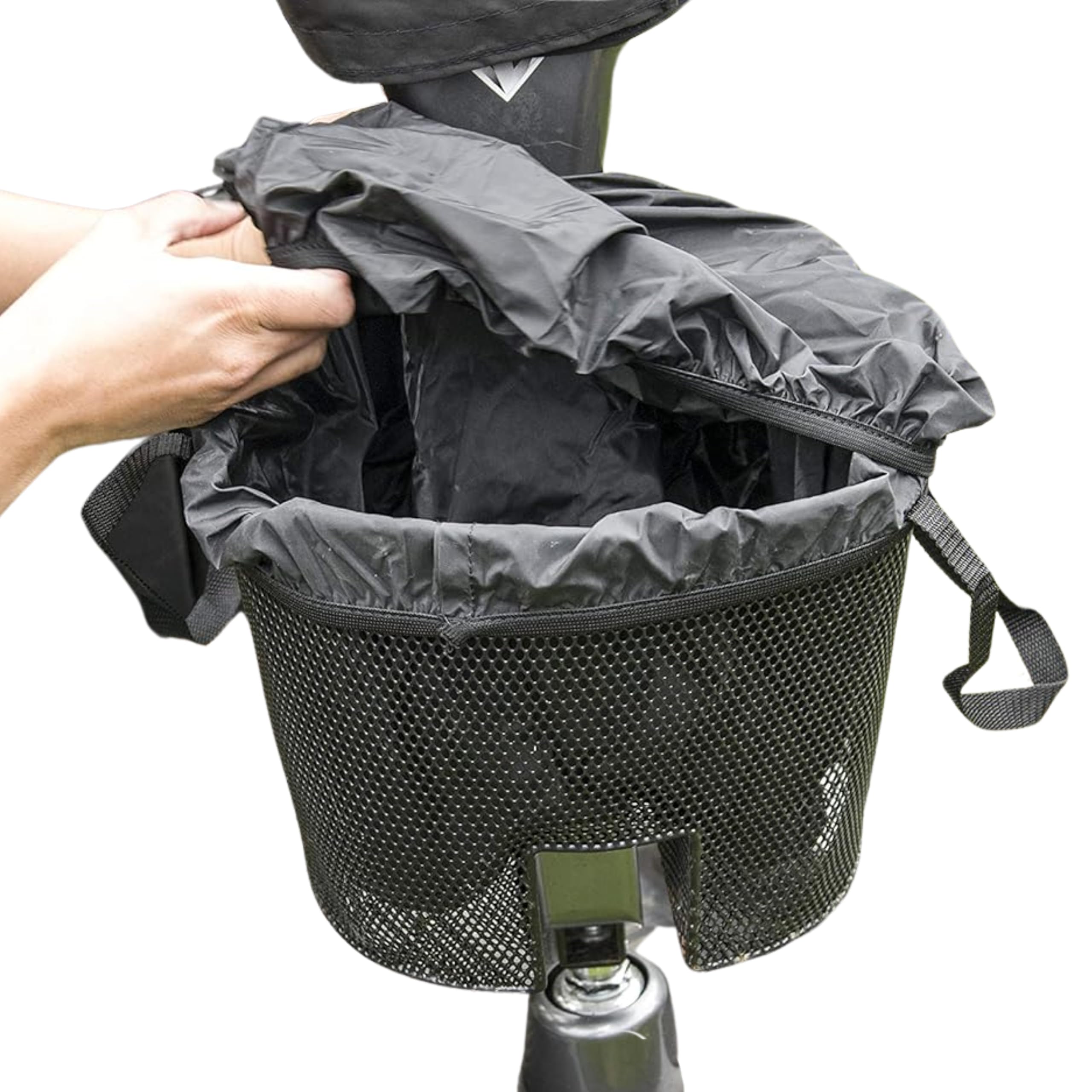 Basket Liner Cover Mobility Bike Waterproof Scooter Black Handles Front Fitted Bag by Speedwellstar