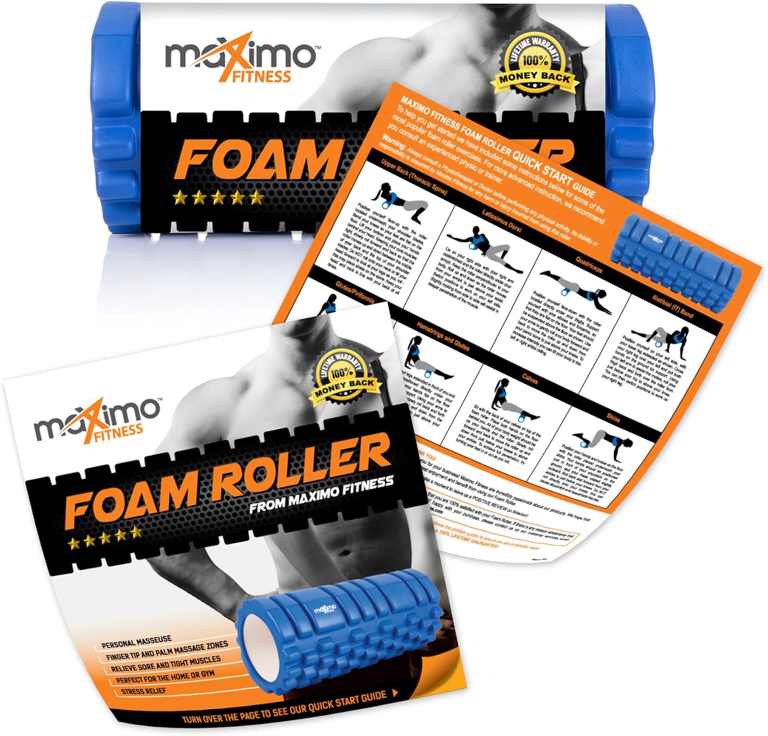 Maximo Fitness Rodillo DE Espuma Trigger Point Gimnasio o ...
