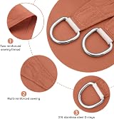 AXT SHADE Sun Shade Sail Waterproof 2.5x3m Rectangle Terracotta UV Block view 4