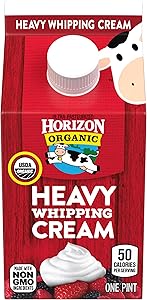 Horizon Organic Heavy Whipping Cream, 16 fl oz Pint Carton​ | Ultra Pasteurized, Great for Making Organic Whipped Cream Toppi