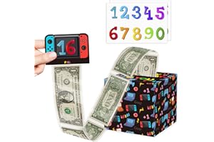 Azbuk Surprise Money Gift Pull - Happy Birthday Money for Cash Gift Set Included 100Pcs Transparent Bags, Fun Birthday Gift for Gamer, Game Lover Birthday Gifts for Women Men