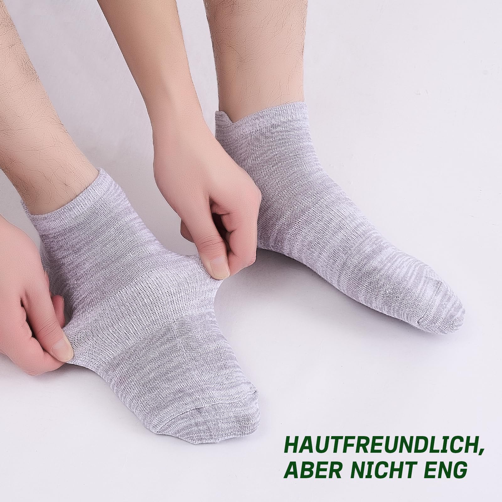 Niorasen Bambus Sneaker Socken für Damen & Herren, 6 Paar M&G&S 43-46 8