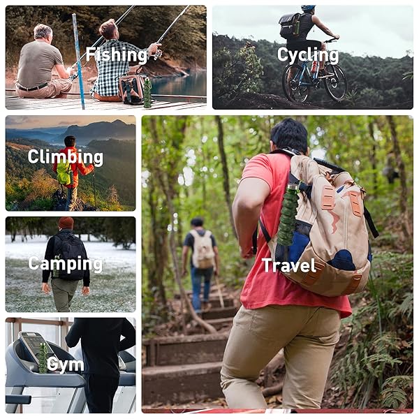 ITAX-WORLD COLLAPSIBLE WATER BOTTLE, LEAK PROOF TWIST CAP FOLDABLE TRAVEL WATER BOTTLES, ODORLESS SILICONE BPA FREE PORTABLE SPORT WATER BOTTLES FOR HIKING, CAMPING, CYCLING, GYM, FISHING 550ML/18OZ