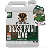 PetraMax Max Grass Paint for Lawn - Maintain Perfect Green Grass, Spray for Lawn &amp; Shrubs Green Spray, Paint Pair with Petra Sprayers - Touch up Dog Spots - Non-Toxic Safe for Pets (Premium, 1 Gal)