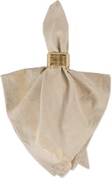 DII Oversized Metallic Cotton Napkins 20x20 Gold Stripe 6 Pack Dinner Holiday view 3