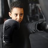 Islero Fitness Kids Boxing Gloves 6 OZ Matte Black Unisex Training view 2