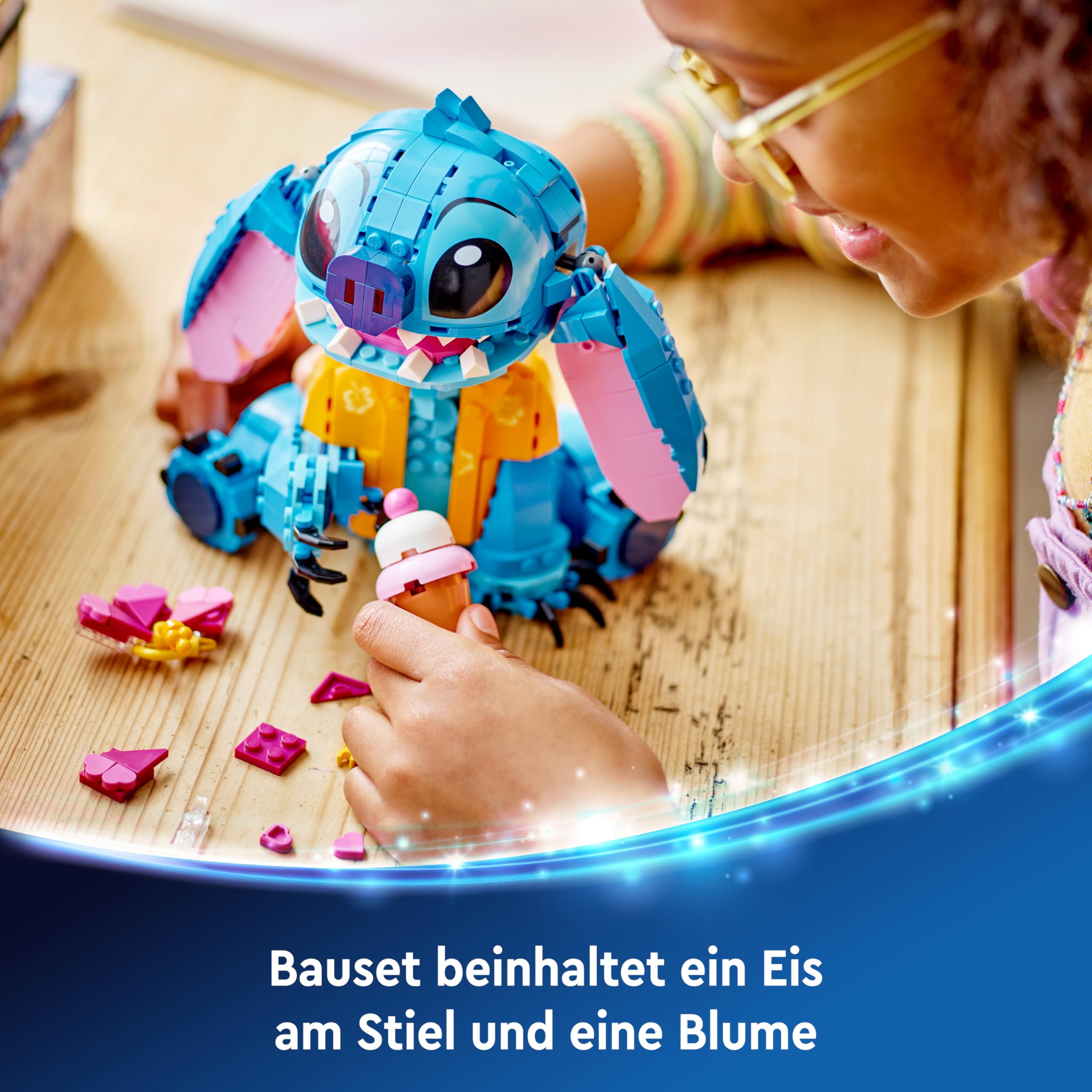 LEGO | Disney Stitch Spielzeug - Figur zum Spielen und Sammeln mit Einer Eistüte und Einer dekorativen Blume - Geschenk für Mädchen, Jungen und Lilo & Stitch Filmfans ab 9 Jahren - 43249 5