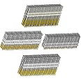 SITLDY 21 Degree Framing Nails 4 SIZES (2"+2-1/2"+3.0") Ring Shank+3-1/2" Smooth Shank), Full Round Head Hot Dipped Galvanized, 100 per Size, 400 Count, Assorted Size, 20 to 22 Degree Framing Nailer