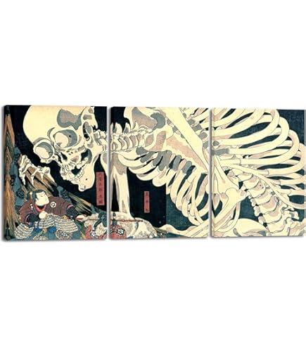 Amazon.com: Defying the Skeleton - by Utagawa Kuniyoshi