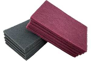 ZHYFC Premium 6" x 9" Scuff Pads 10 Pack, 5 Each Maroon General Purpose & 5 Each Gray Ultra Fine - Scuffing, Scouring, Sanding, Paint Primer Prep Adhesion Scratch - Surface Preparation Automotive Autobody
