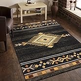 Conrad Trading Yellowstone Area Rug, Southwest Black,5 ft. 3 in. x 7 ft. 3 in., SLY4001