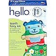 Hello Tooth Fairy Kit with Tooth Fairy Pillow Door Hanger and Tooth Teddy Bear, Includes Full Size Fluoride Kids Strawberry Toothpaste and Kids Toothbrush, for Children Ages 3 and Up