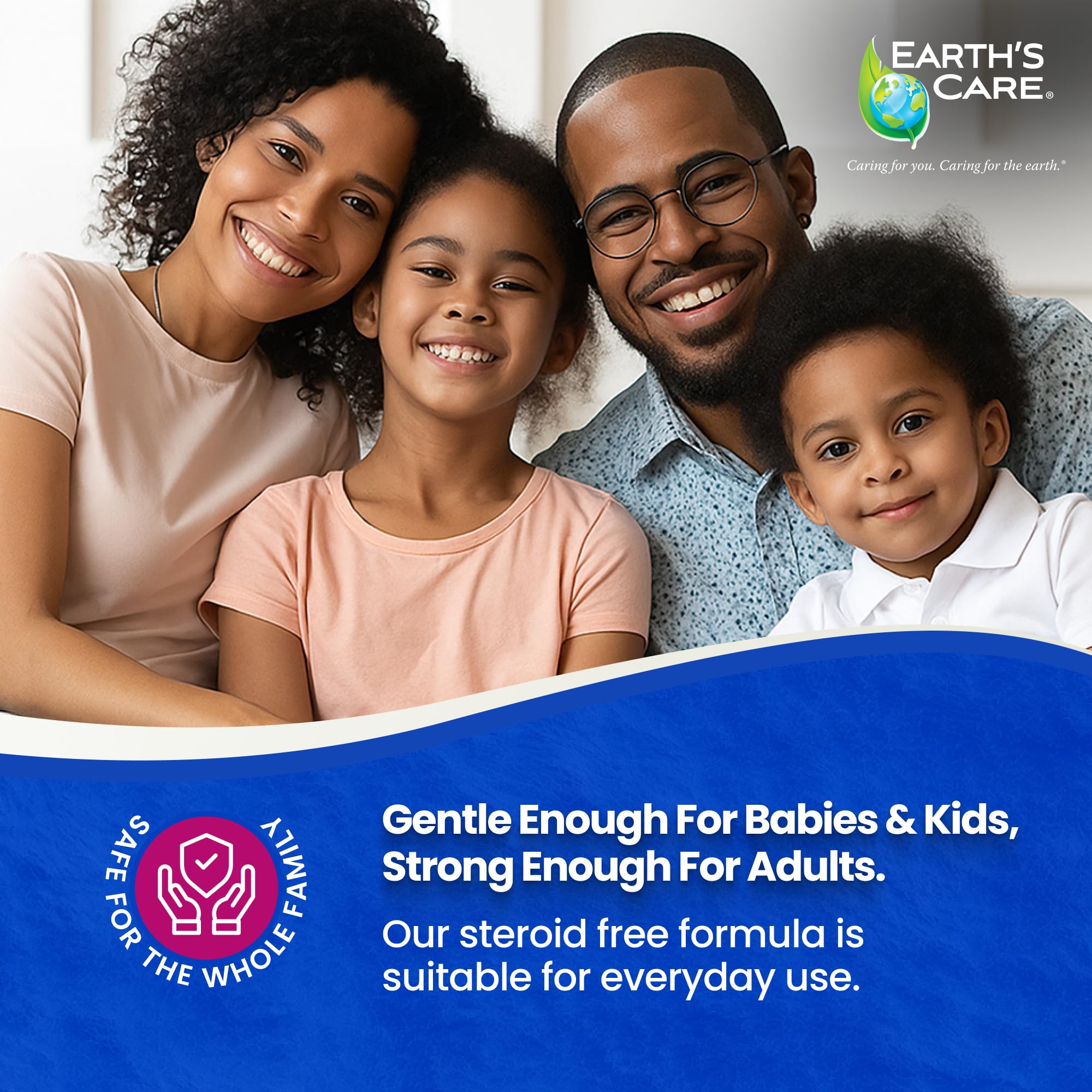 Earth's Care Eczema Lotion - Natural Lotion for Eczema - Safe and Mild Eczema Lotion for Adults and Kids - 8 Fl OZ. (237 mL)