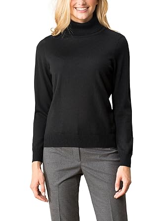 Walbusch Damen Exquisit Rollkragen-Pullover, einfarbig