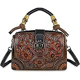 Crossbody Bag For Women Shoulder Bag Purse and Handbag Tote Bag Vintage Embossing Pattern
