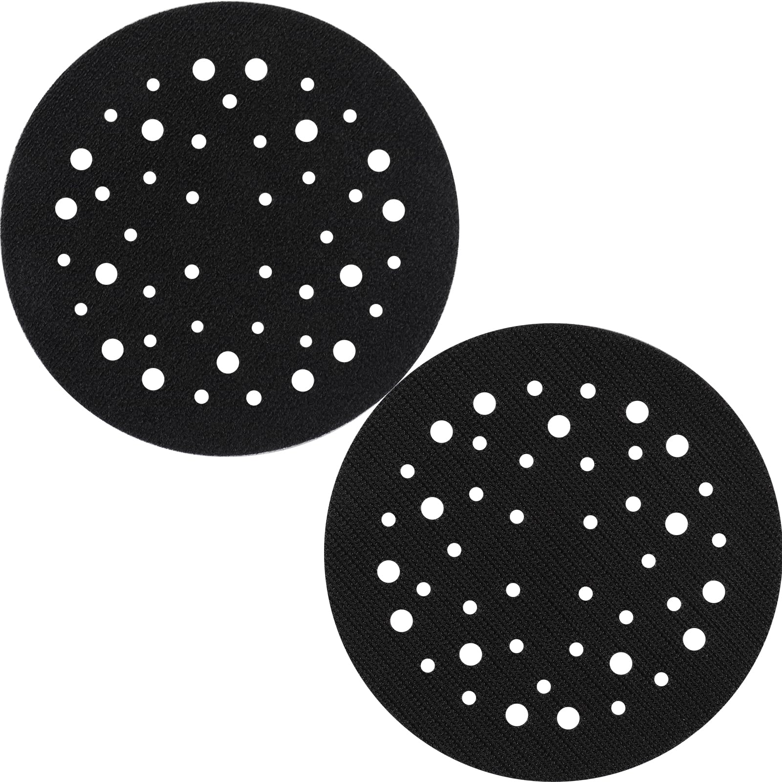 Shineboc Professional 2 pcs Pad Savers 44 Holes for Sander Replacement Cushion Pad Impact-Resistant Noise Reduction Protection Polisher for Hook & Loop Random Orbital (125mm)