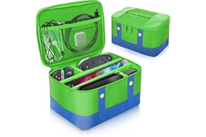 Cute Switch Carry Case for Nintendo Switch1/2/Lite/OLED, Portable Soft Shell Waterproof Protective Storage Travel Carrying Ca