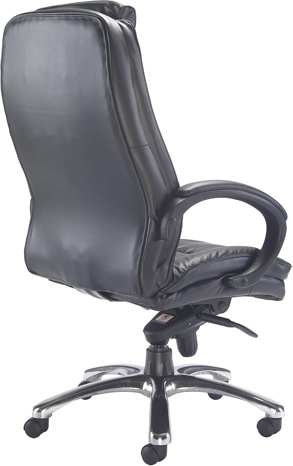 Office Hippo Executive Leather Faced Chair, Black, Black Leather, 73x73x118 cm - Image 5