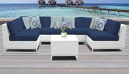 Amazon Com Tk Classics Miami 07d Navy Miami Seating Patio