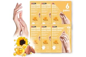 Innerest Original Derma Beauty Hand Mask 6 Pairs - Vitamin E Moisturizing and Hydrating Gloves for Hand Repair and Soothing Care