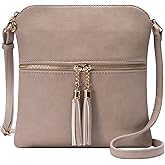 Solene Womens Lightweight Medium Crossbody Purse with Tassel, Perfect Size Crossbody Bags for Daily Use, travel