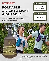 UTOBEST 200ml Soft Flask, 2 Pack Flexible TPU