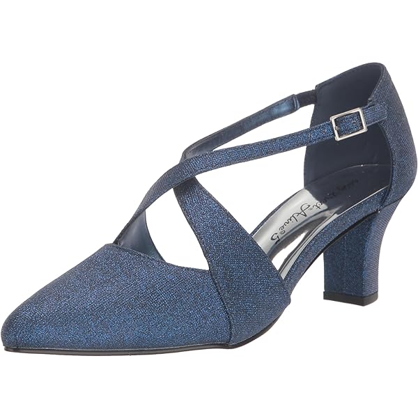 Amazon.com | Easy Street Women's Moonlight Pump, Navy Glitter, 6