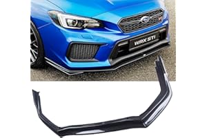 MUCO New Front Bumper Lips Compatible with Subaru WRX STI Sedan 15 16 17 18 19 20 21 22 Car Front Spoiler-Carbon Fiber Look Sport Front Lip - 3pcs