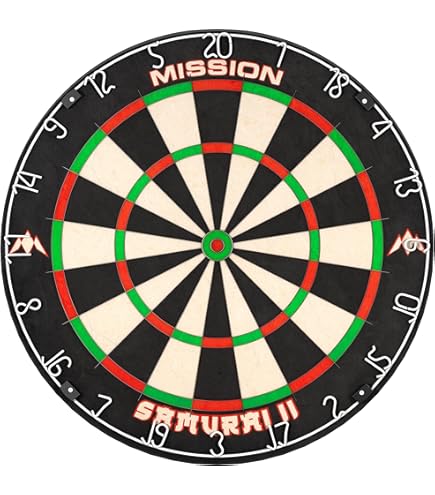 Darts Board Set Mission Shogun Dartboard Set - Round Wire Dartboard With 2 Sets Of Darts Dartboard And Surround Set