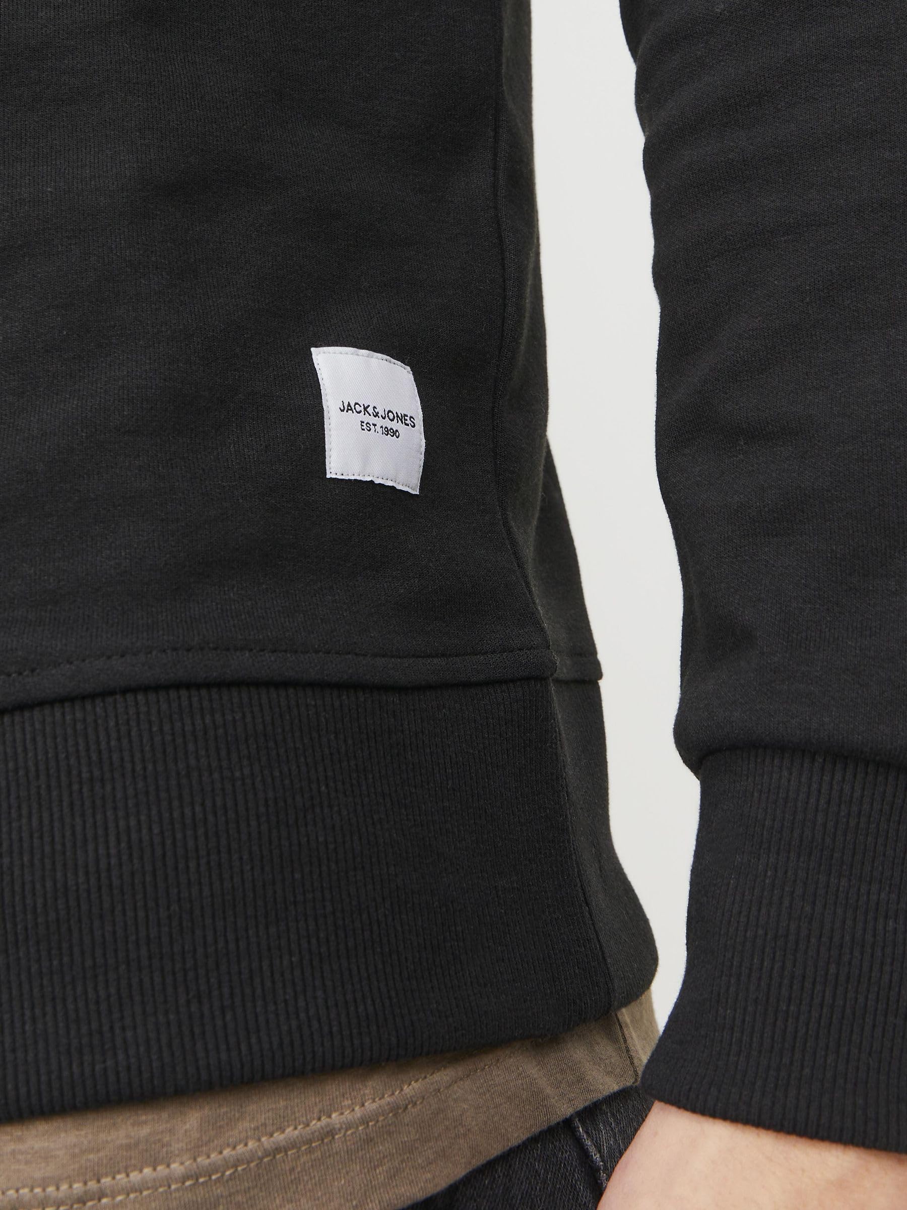 JACK & JONES Herren Jjebasic Crew Neck Noos Sweatshirt, Schwarz, M EU 5