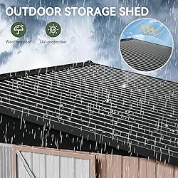 Aoxun 10'x12' Outdoor Metal Storage Shed with