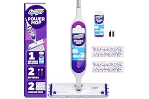 Swiffer PowerMop Multi-Surface Mop Kit for Floor Cleaning, Fresh Scent, Mopping Kit Includes PowerMop, 2 Mopping Pad Refills,