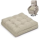 Shinnwa Memory Foam Recliner Cushion for Elderly, Dual-Layer Foam Chair Pad, Patented Design Extra Large Seat Cushion for Couch, Armchair, Wicker Chairs, Floor, 20 × 20 × 5in, Beige