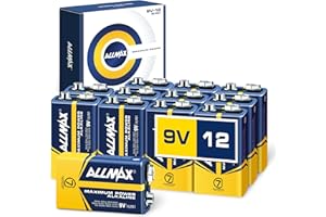 ALLMAX BATTERY Allmax 9V Maximum Power Alkaline Batteries (12 Count) – Ultra Long-Lasting, 7-Year Shelf Life, Leakproof Design, Superior Performance