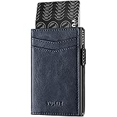 VULKIT Men's Slim Wallets Pop Up Card Holder RFID Blocking Metal Wallet Minimalist Design Holds Up to 11 Cards