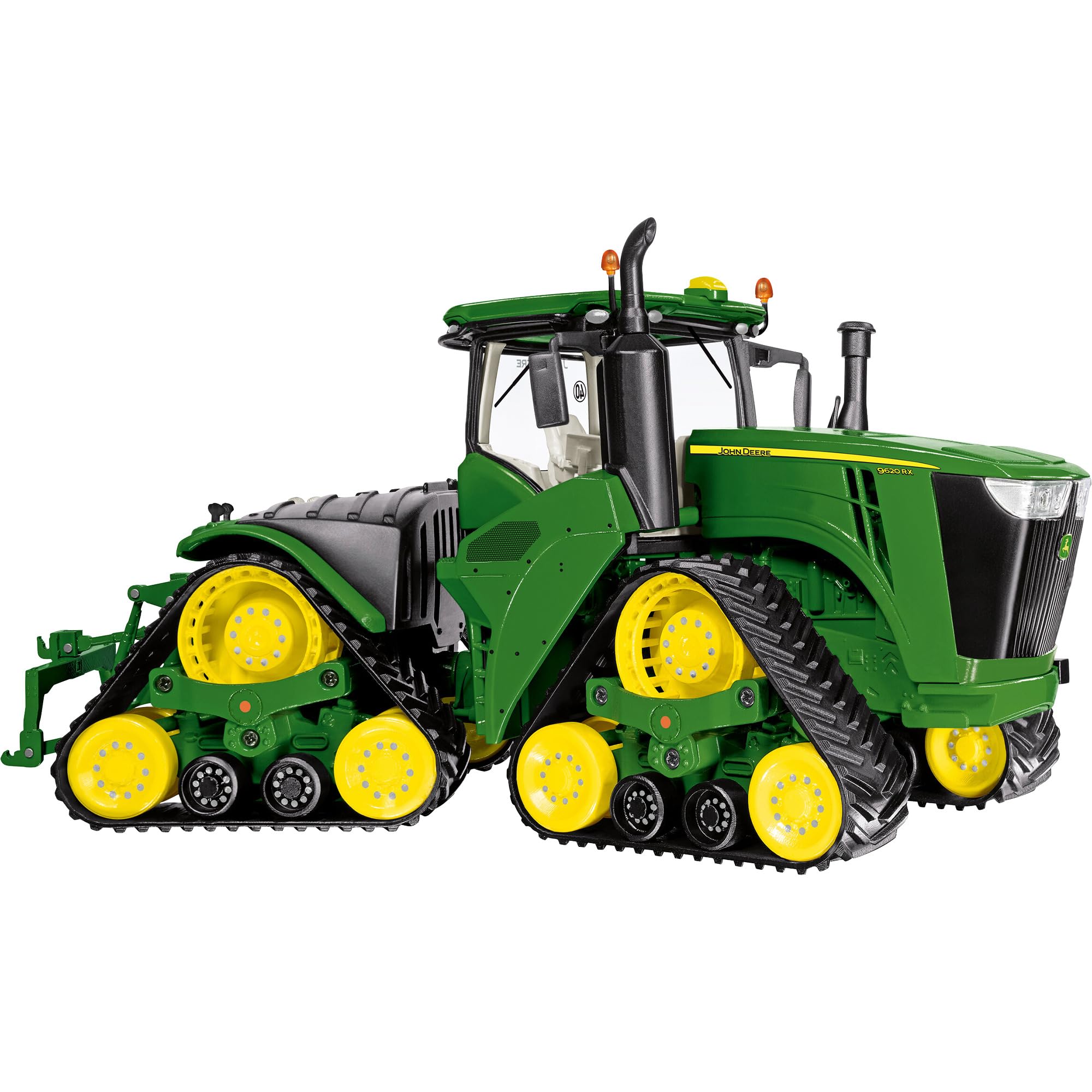 Wiking 077849 John Deere 9620RX Model Tractor, 1:32, Metal/Plastic, from 14 Years, Many Functions, 4 Continuous Caterpillar Drives, Movable Articulated Joint