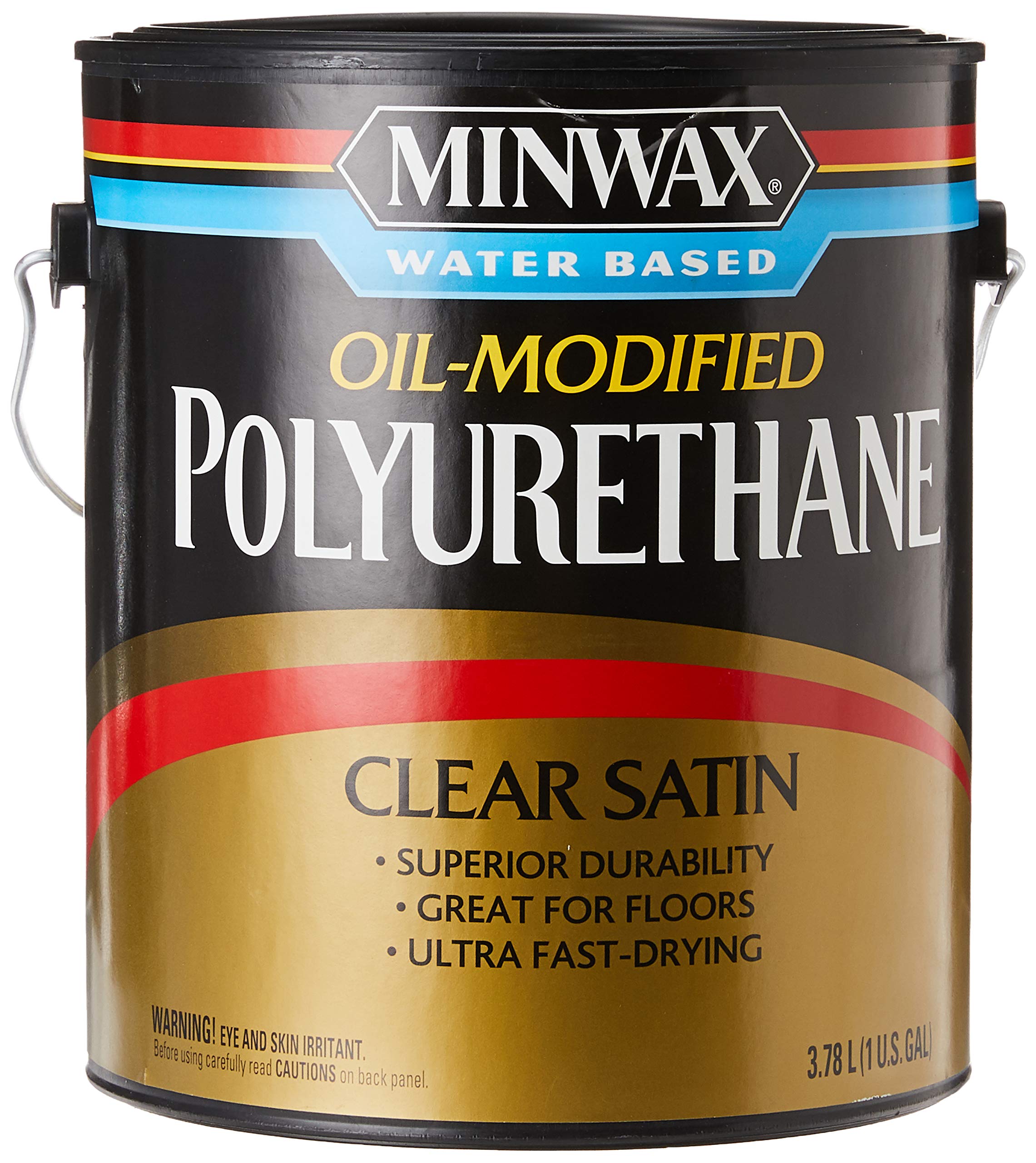 Minwax 710330000 Water Based Oil-Modified Polyurethane, gallon, Satin